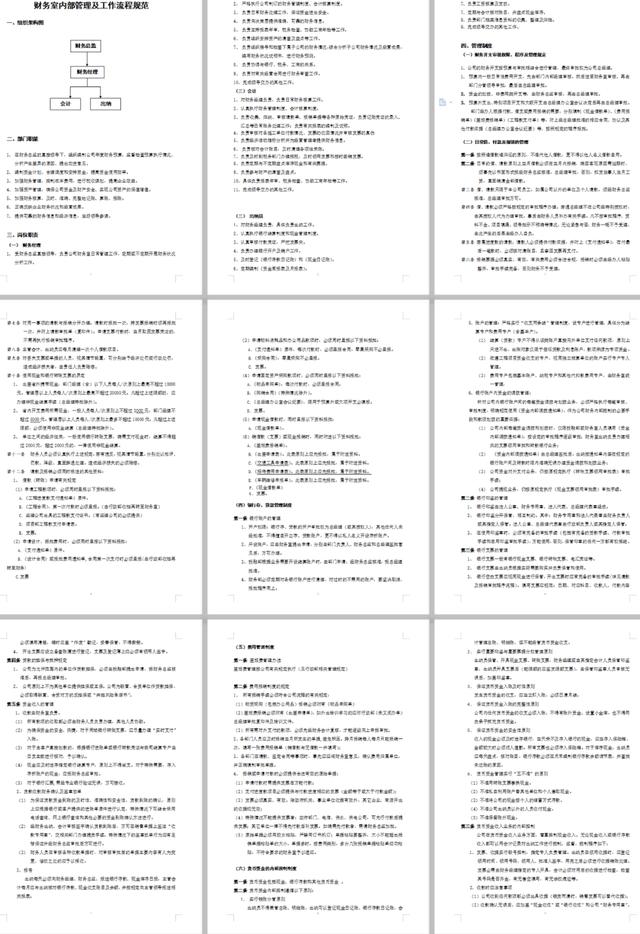 近乎完美的公司财务管理合集：财务工作管理流程、财务控制流程等插图1